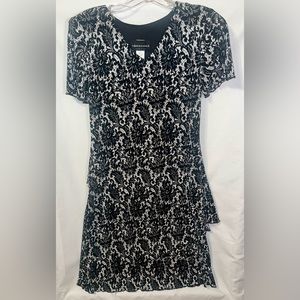 Connected Apparel black &white dress.